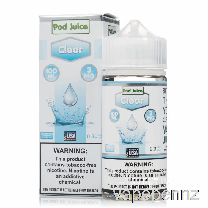Clear - Pod Juice - 100mL 0mg VAPE NZ